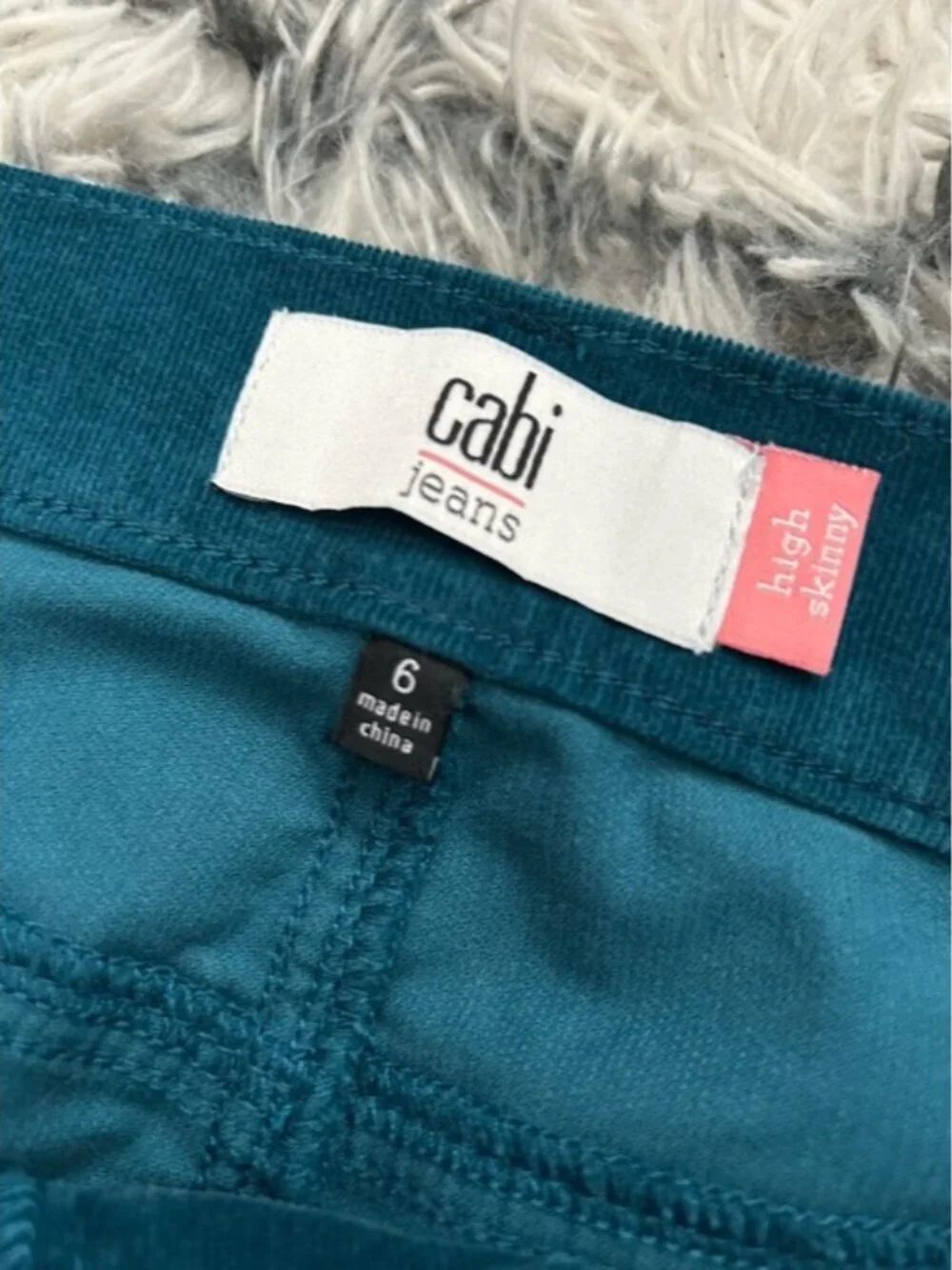Cabi 4137 High-rise Skinny Corduroy Pants